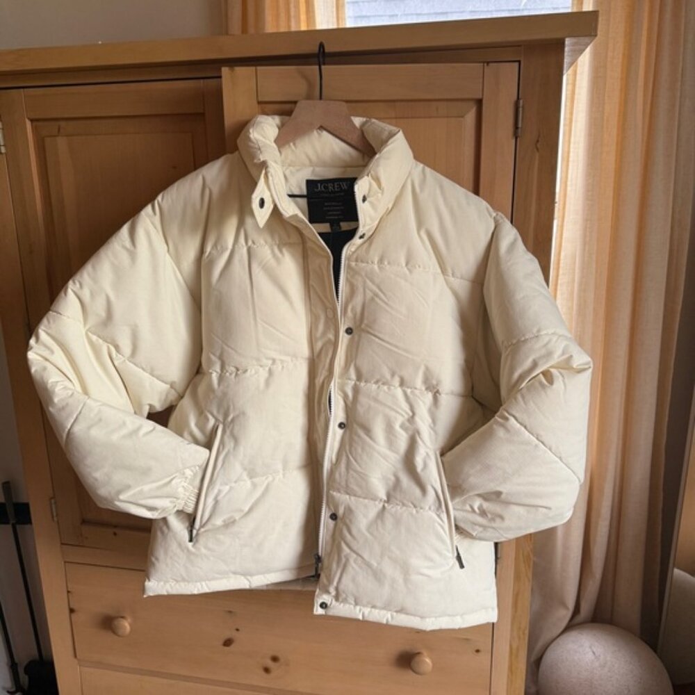 J. Crew Off-White Puffer Jacket for NEW